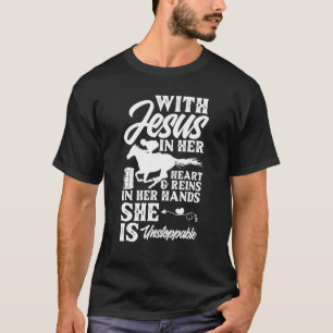 Fassrennen  Pferderennen Jesus  Fassrennfahrer T-Shirt