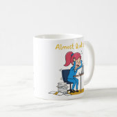 Fast Aufgeben Lustig Überarbeitet Burnout  Kaffeetasse (VorderseiteRechts)