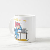 Fast Aufgeben Lustig Überarbeitet Burnout  Kaffeetasse (Vorderseite Links)