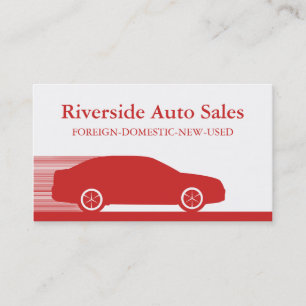 Fast Automobile Business Card, Red Visitenkarte