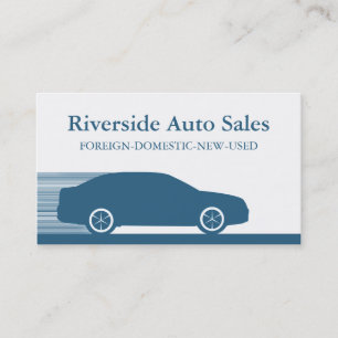 Fast Automobile Business Card, Royal Blue Visitenkarte
