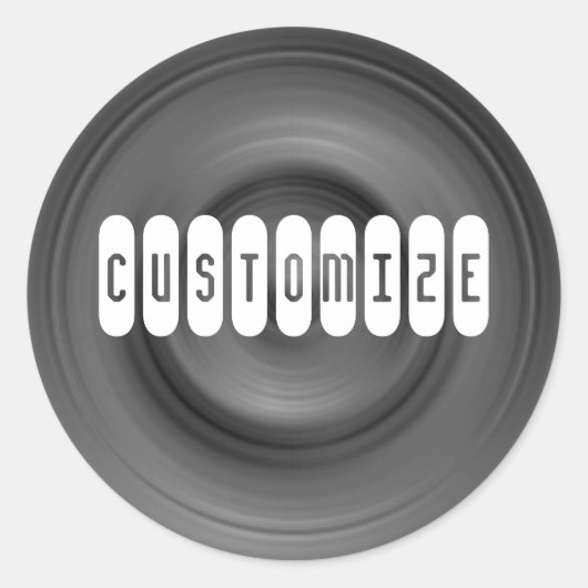 Fast Car II - Vorlage Runder Aufkleber (Vorderseite)