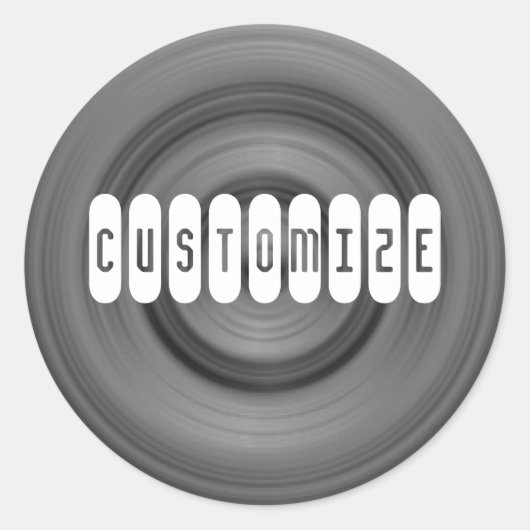 Fast Car - Vorlage Runder Aufkleber (Vorderseite)