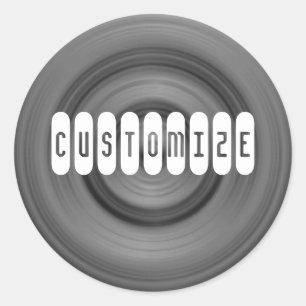 Fast Car - Vorlage Runder Aufkleber