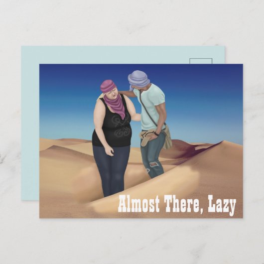 Fast da, Lazy Postkarte (Vorne/Hinten)