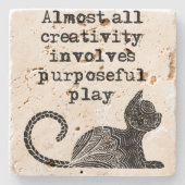 Fast die gesamte Kreativität beinhaltet zielgerich Steinuntersetzer (Vorderseite)