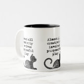 Fast die gesamte Kreativität beinhaltet zielgerich Zweifarbige Tasse (Vorderseite Links)