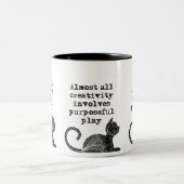 Fast die gesamte Kreativität beinhaltet zielgerich Zweifarbige Tasse (Mittel)