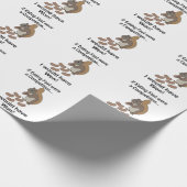 Fast Eating Squirrel Funny Quote Geschenkpapier (Ecke)