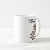 Fast Eating Squirrel Funny Quote Kaffeetasse (VorderseiteRechts)