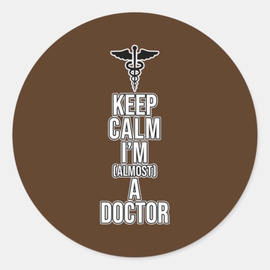 Fast ein Arzt Med School Medical Students Runder Aufkleber (Vorderseite)