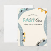 Fast Ein erster Geburtstag Einladung Kinder 1 (Vorne/Hinten)