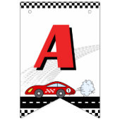 FAST ein rotes Retro-Rennwagen Thema Racing Geburt Wimpelkette (Dritte Fahne)