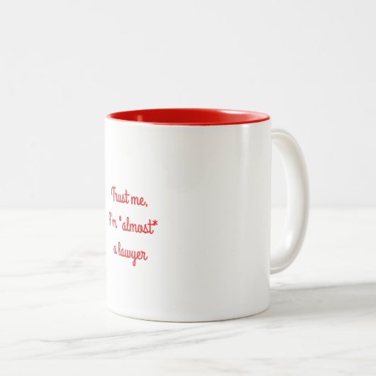Fast eine Rechtsanwalt-Tasse Zweifarbige Tasse (VorderseiteRechts)