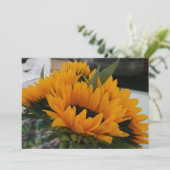 Fast eine Sonnenblumenkarte Save the Date (Stehend Vorderseite)