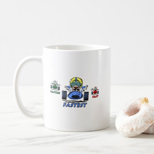 Fast Faster Fastest Wirtschafts Kaffeetasse (Mit Donut)