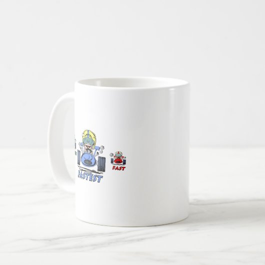 Fast Faster Fastest Wirtschafts Kaffeetasse (Vorderseite Links)