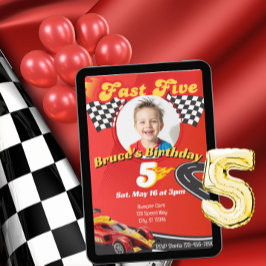 Fast Five, Picture Racing 5. Geburtstag Einladung