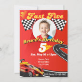 Fast Five, Picture Racing 5. Geburtstag Einladung (Vorderseite)