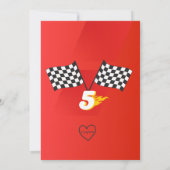 Fast Five, Picture Racing 5. Geburtstag Einladung (Rückseite)