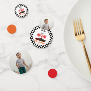 Fast & Five Red Flame Race Car 5. Geburtstagsparty Konfetti