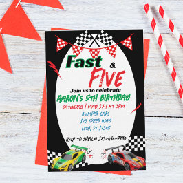 Fast & Five, Rennsport 5. Geburtstag Einladung