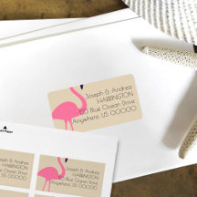 Fast-Flamingo-Rücksende-Adresse-Etikett