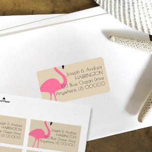 Fast-Flamingo-Rücksende-Adresse-Etikett Adressaufkleber