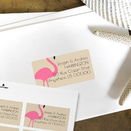 Fast Flamingo Rücksendeadresse Adressaufkleber