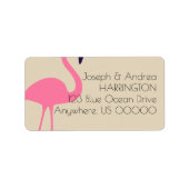 Fast Flamingo Rücksendeadresse Adressaufkleber (Vorne)
