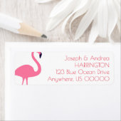 Fast Flamingo White Return Address Label (Insitu)
