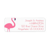 Fast Flamingo White Return Address Label (Vorne)