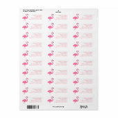 Fast Flamingo White Return Address Label (Vorne)