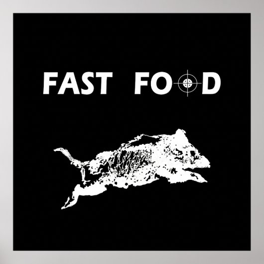 Fast Food Boar Jagd Jäger Spaß Poster (Vorne)