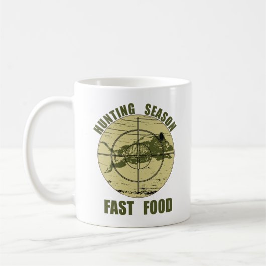 Fast Food Bob lustige Jagd Redewendungen Kaffeetasse (Links)