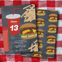 Fast Food Burger Fries Barbecue Geburtstag