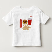 Fast Food Burger Fries Illustration Kleinkind T-shirt (Vorderseite)