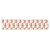 Fast Food Burger Fries Muster GRILLEN Kurzer Tischläufer (Horizontal)