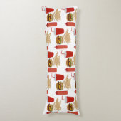 Fast Food Burger Fries Muster Seitenschläferkissen (Vorderseite Vertikal)