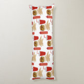 Fast Food Burger Fries Muster Seitenschläferkissen (Rückseite (Vertikal))