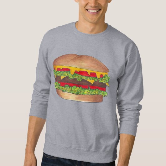 Fast Food Burger Hamburger Cheeseburger Sweatshirt (Vorderseite)