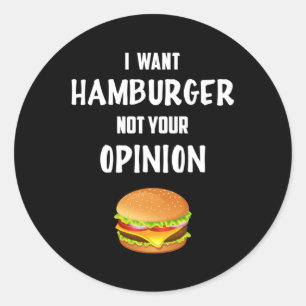 Fast Food Burger Käse Funny Feinschmecker essen Ge Runder Aufkleber