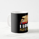 Fast Food Burger Sloth Funny Pizza Essen Geschenk Kaffeetasse (Vorderseite Links)