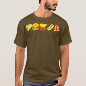 Fast Food Burger Taco French Fries Hot Dog Pizza T-Shirt (Vorderseite)