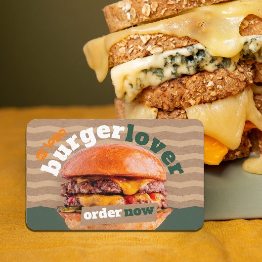 Fast Food Burgers Business Card Visitenkarte