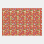 Fast Food Burgers Friends Hotdogs Sodas Geschenkpapier Set (Vorderseite 3)