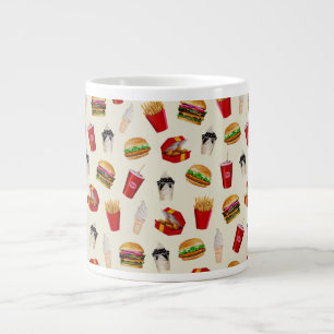 Fast Food Burgers, Fries, Sundaes Jumbo-Tasse