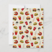 Fast Food Burgers, Fries, Sundaes Mitteilungskarte (Rückseite)