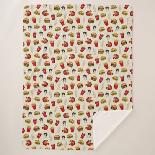 Fast Food Burgers, Fries, Sundaes Sherpadecke (Vorderseite)