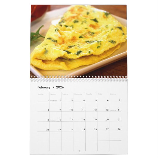 Fast Food Calendar 2026 Kalender (Feb 2026)